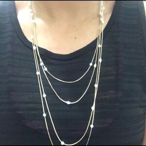 4 layer faux seed pearl necklace